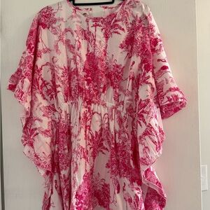 Pink Toile Print Mini Dress